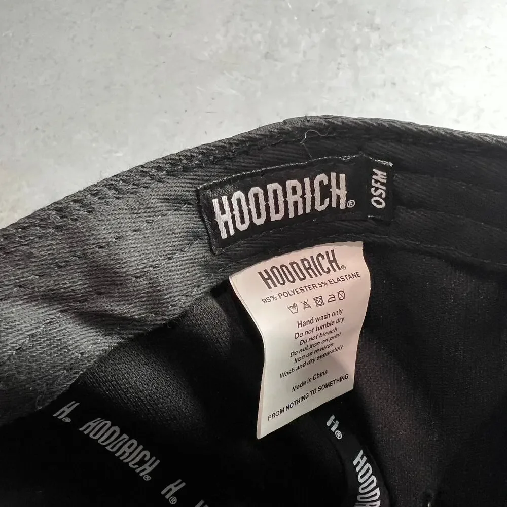 Hoodrich OG Tracks Cap Strapback Internal Zipper Pocket Black Adjustable Hat NWT